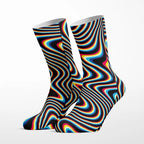 3D Wave crew socks