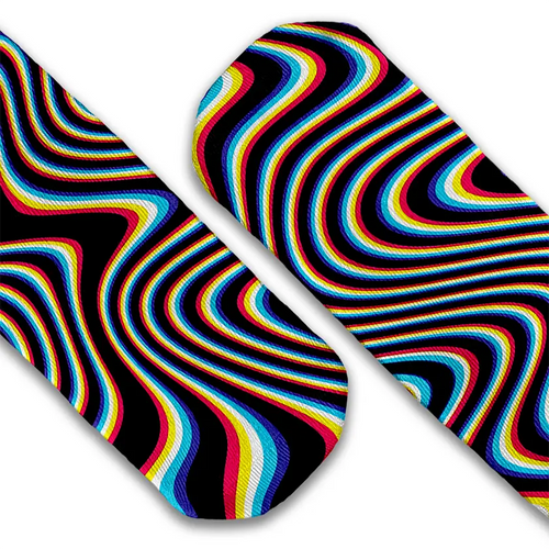 3D Wave crew socks