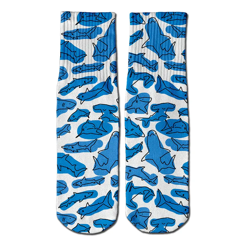 Blue Sharks crew socks
