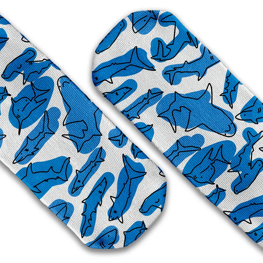 Blue Sharks crew socks