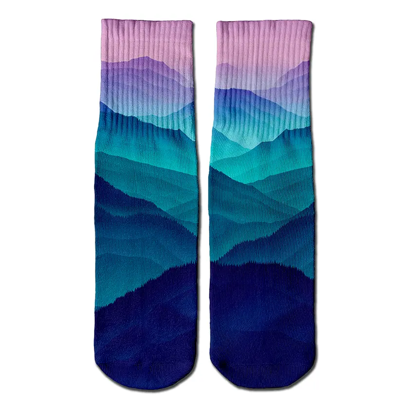 Cascading Mountains crew socks