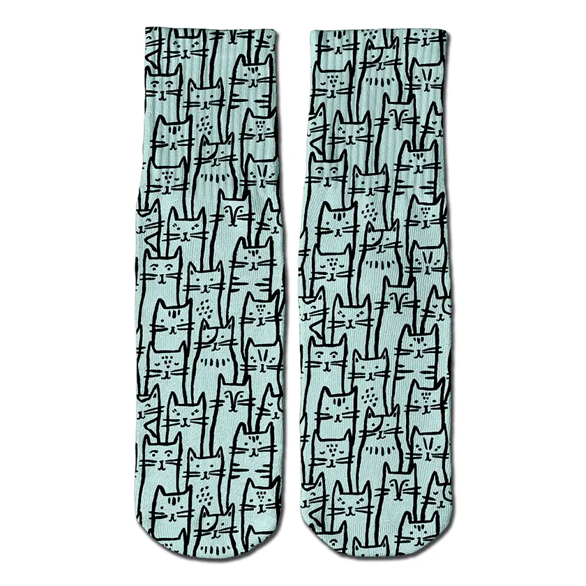 Cat Party crew socks