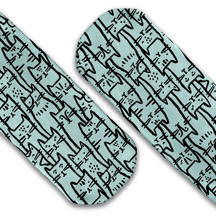 Cat Party crew socks