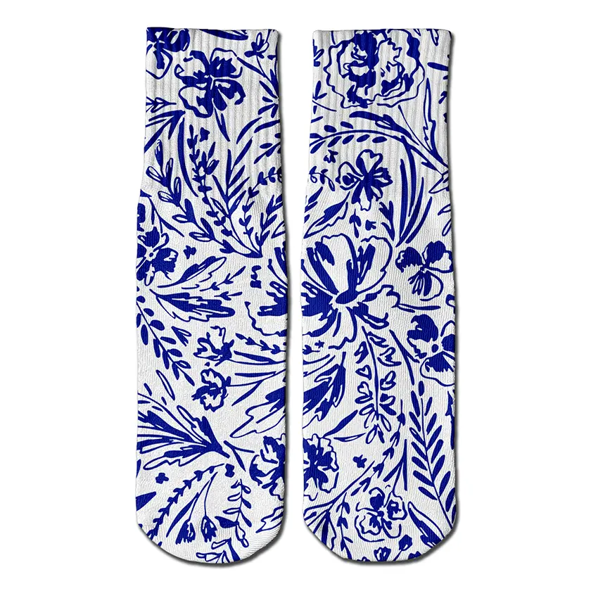 Delft Flowers crew socks