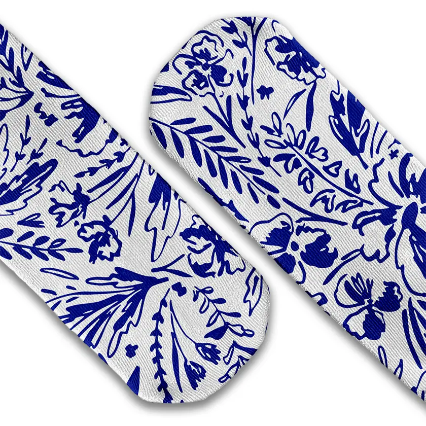 Delft Flowers crew socks