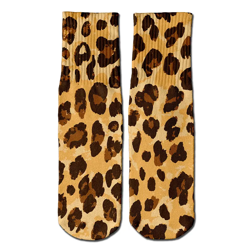 Leopard Print crew socks