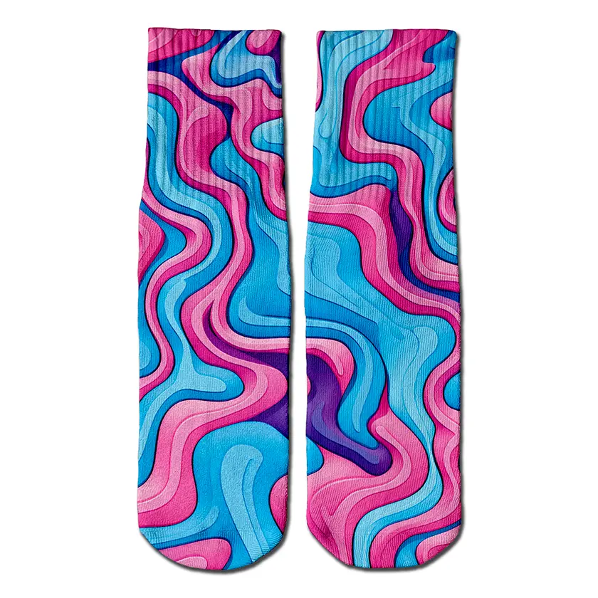 Liquid Swirl crew socks