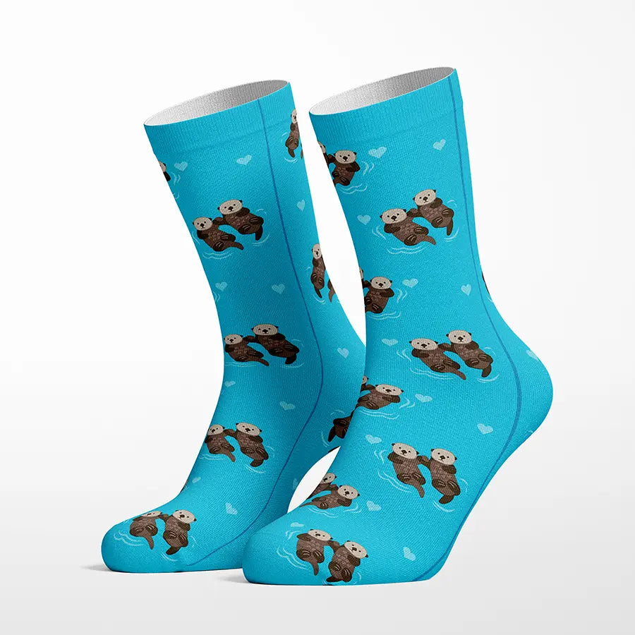 Loving Otters crew socks