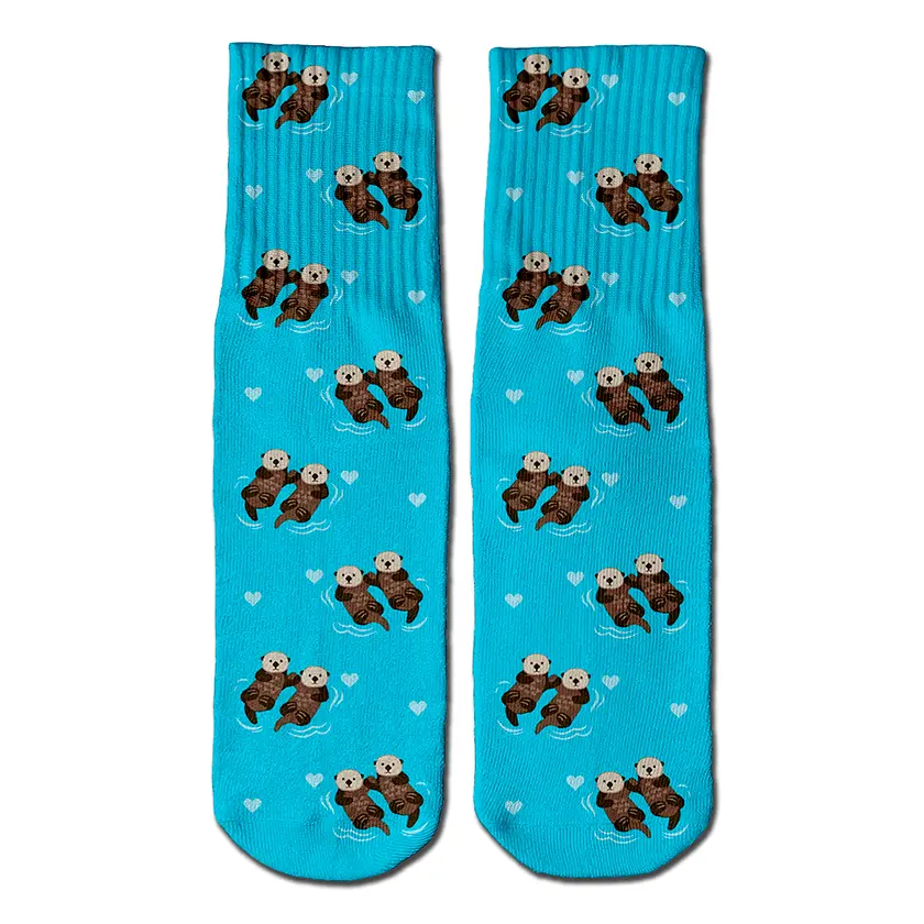 Loving Otters crew socks