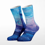 Marbled Paint crew socks