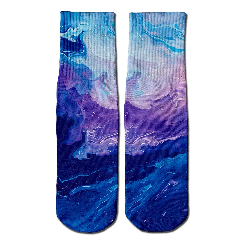 Marbled Paint crew socks