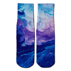 Marbled Paint crew socks