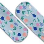 Pastel Tulips crew socks