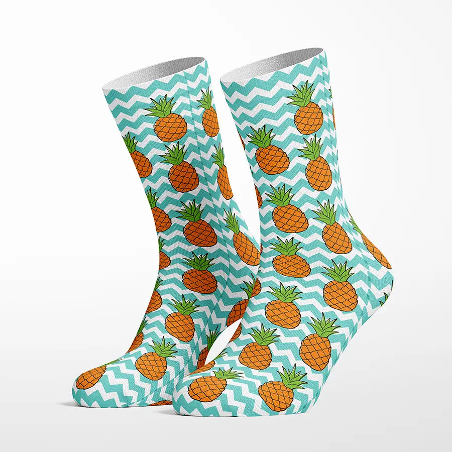 Pineapple crew socks