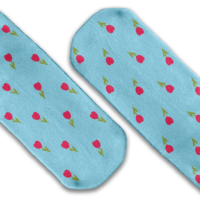 Pink Tulips crew socks
