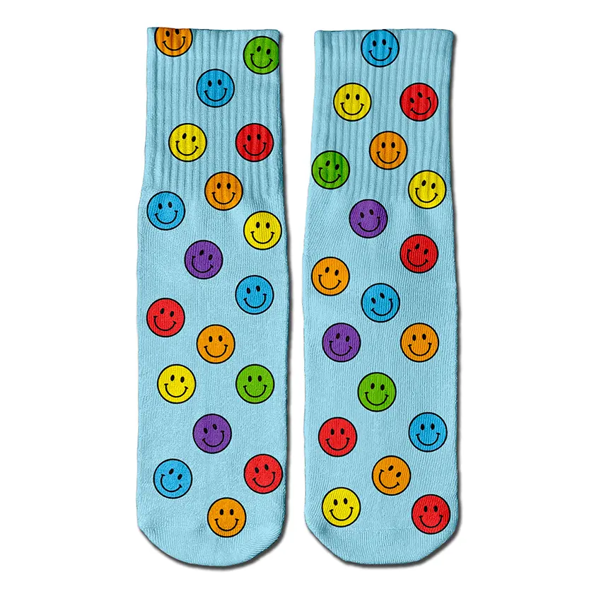 Rainbow Smiles crew socks