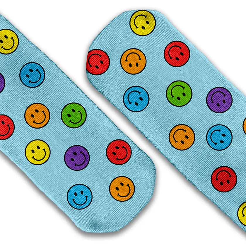 Rainbow Smiles crew socks