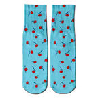 Red Poppies crew socks