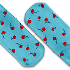 Red Poppies crew socks