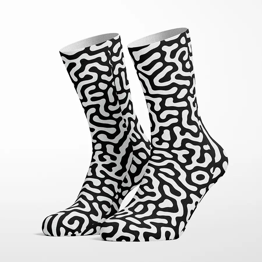 Squiggle crew socks