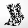 Squiggle crew socks