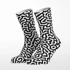 Squiggle crew socks