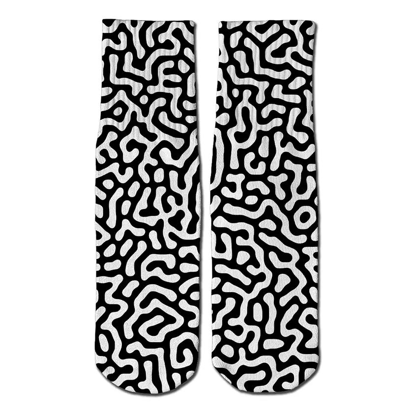 Squiggle crew socks