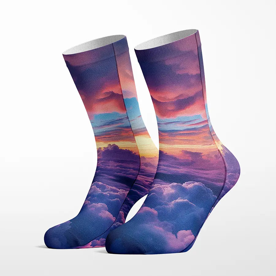 Sunset Clouds crew socks
