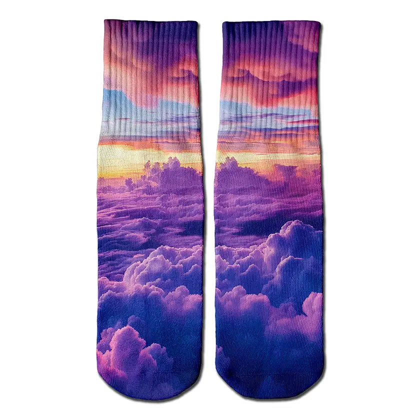 Sunset Clouds crew socks