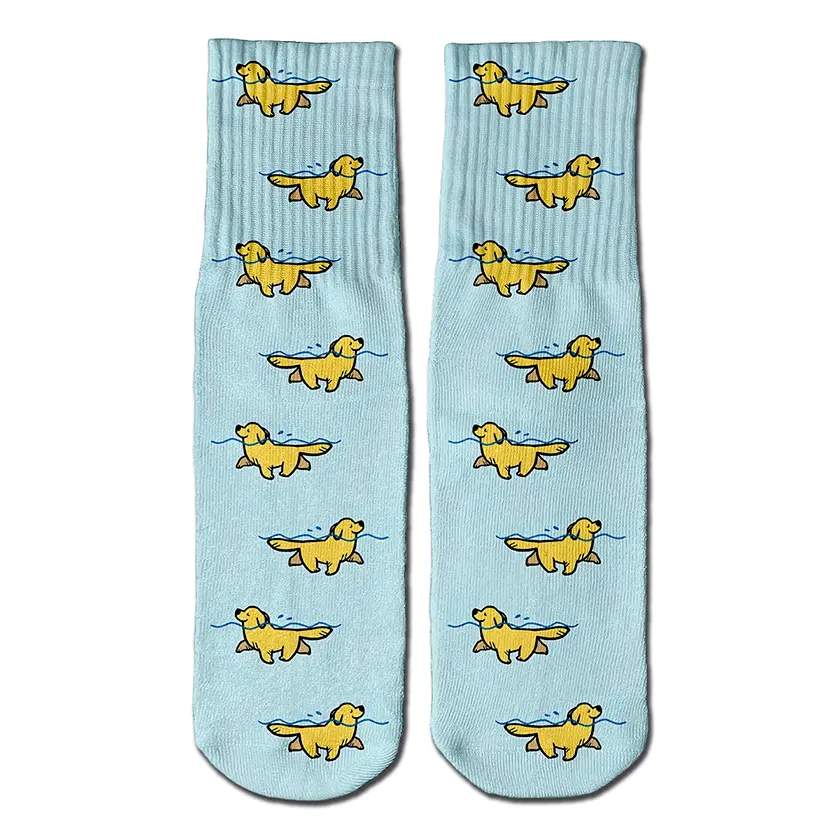 Swimming Goldens crew socks