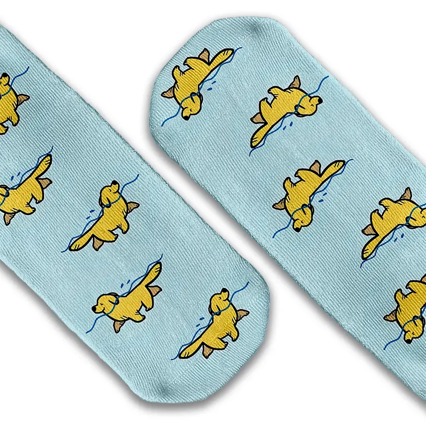 Swimming Goldens crew socks