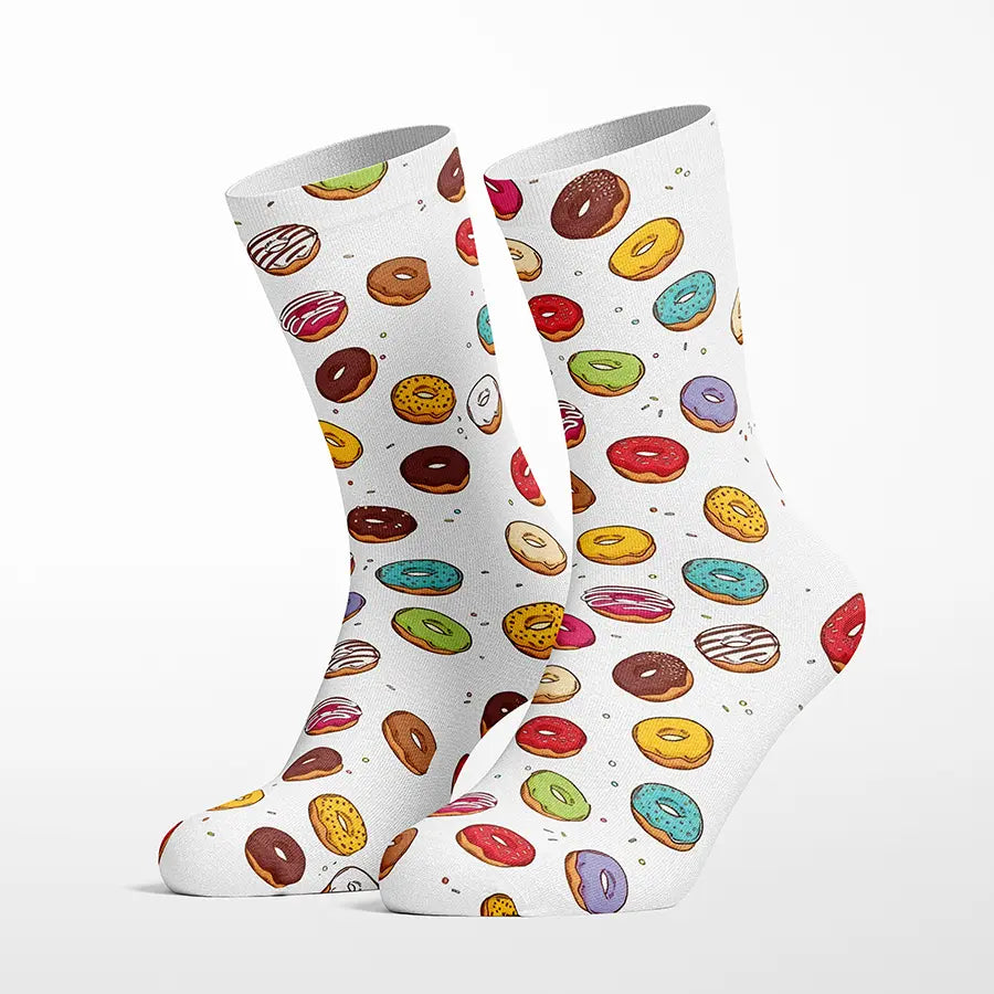 Too Many Donuts crew socks
