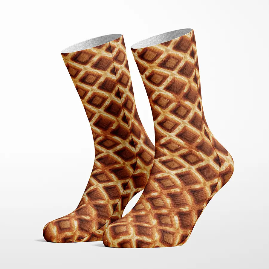 Waffles crew socks