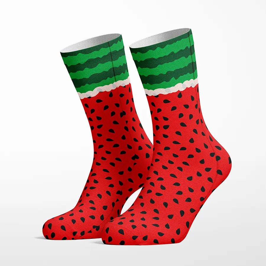 Watermelon crew socks